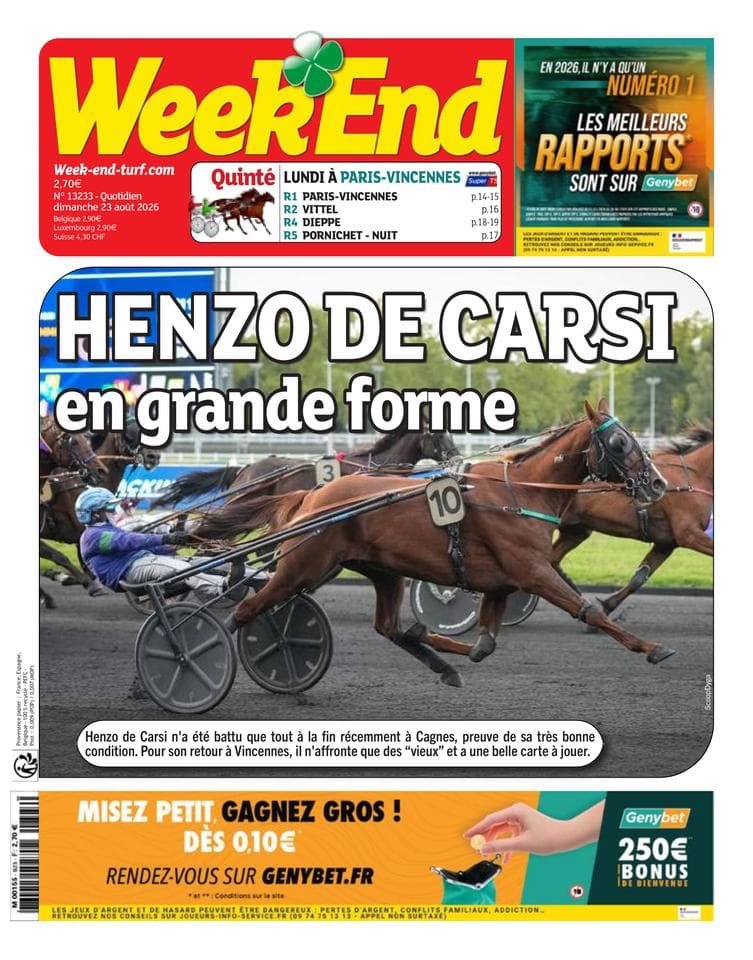 Couverture de l'édition du Dimanche 23 août 2026