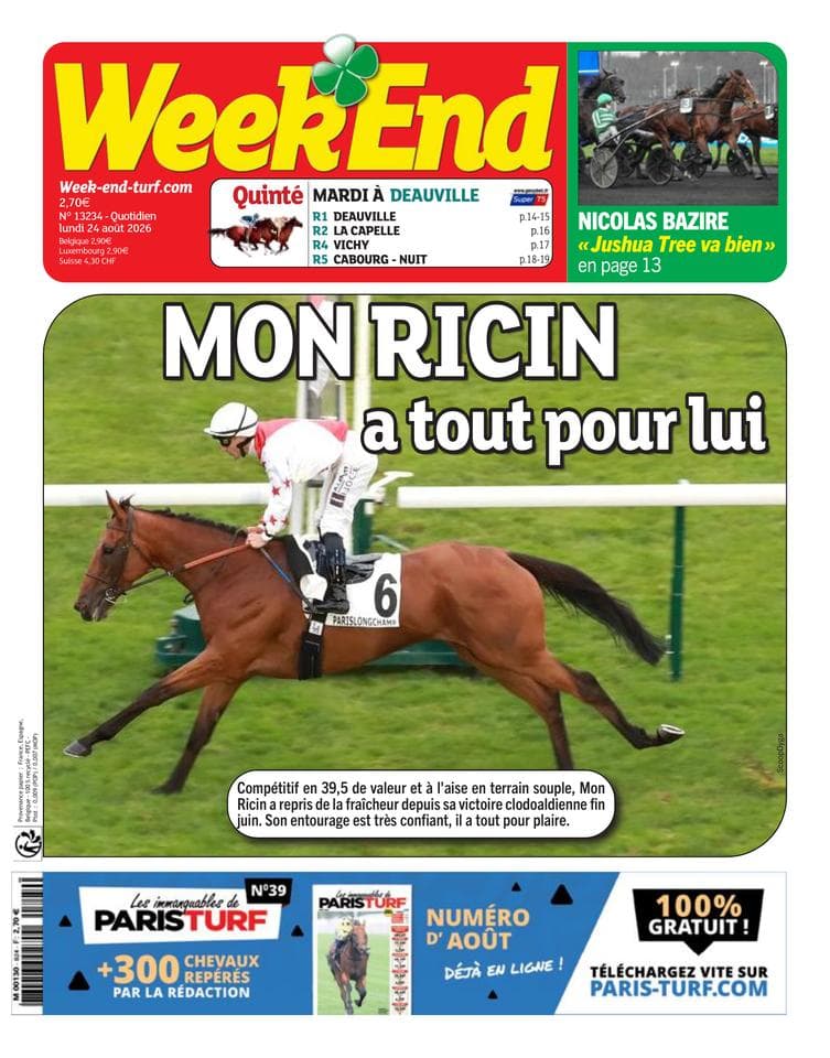 Couverture de l'édition du Lundi 24 août 2026